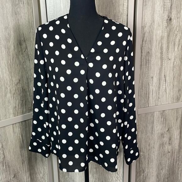 Banana Republic polka dot oversized blouse women’s S - Picture 1 of 12